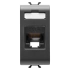 GEWISS - PRESA RJ45 - CATEGORIA 6 - UTP - 1 MODULO - CHORUSMART  - NERO SATINATO