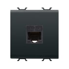 GEWISS - PRESA RJ45 - CATEGORIA 5e - UTP - 2 MODULI - NERO SATINATO - CHORUSMART
