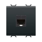 GEWISS - PRESA RJ45 - CATEGORIA 6 - UTP - 2 MODULI - NERO SATINATO - CHORUSMART