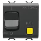 GEWISS - INTERRUTTORE AUTOMATICO MAGNETOTERMICO DIFFERENZIALE - CURVA C - CLASSE A - 1P+N 16A 230Vac 10mA - 2 MODULI - NERO SATINATO - CHORUSMART