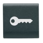 GEWISS - TASTO INTERCAMBIABILE - 22X22mm - CHIAVE - NERO SATINATO - CHORUSMART