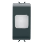 GEWISS - SPIA DI SEGNALAZIONE SINGOLA - OPALE - 1 MODULO - NERO SATINATO - CHORUSMART