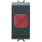 GEWISS - SPIA DI SEGNALAZIONE SINGOLA - ROSSO - 1 MODULO - NERO SATINATO - CHORUSMART