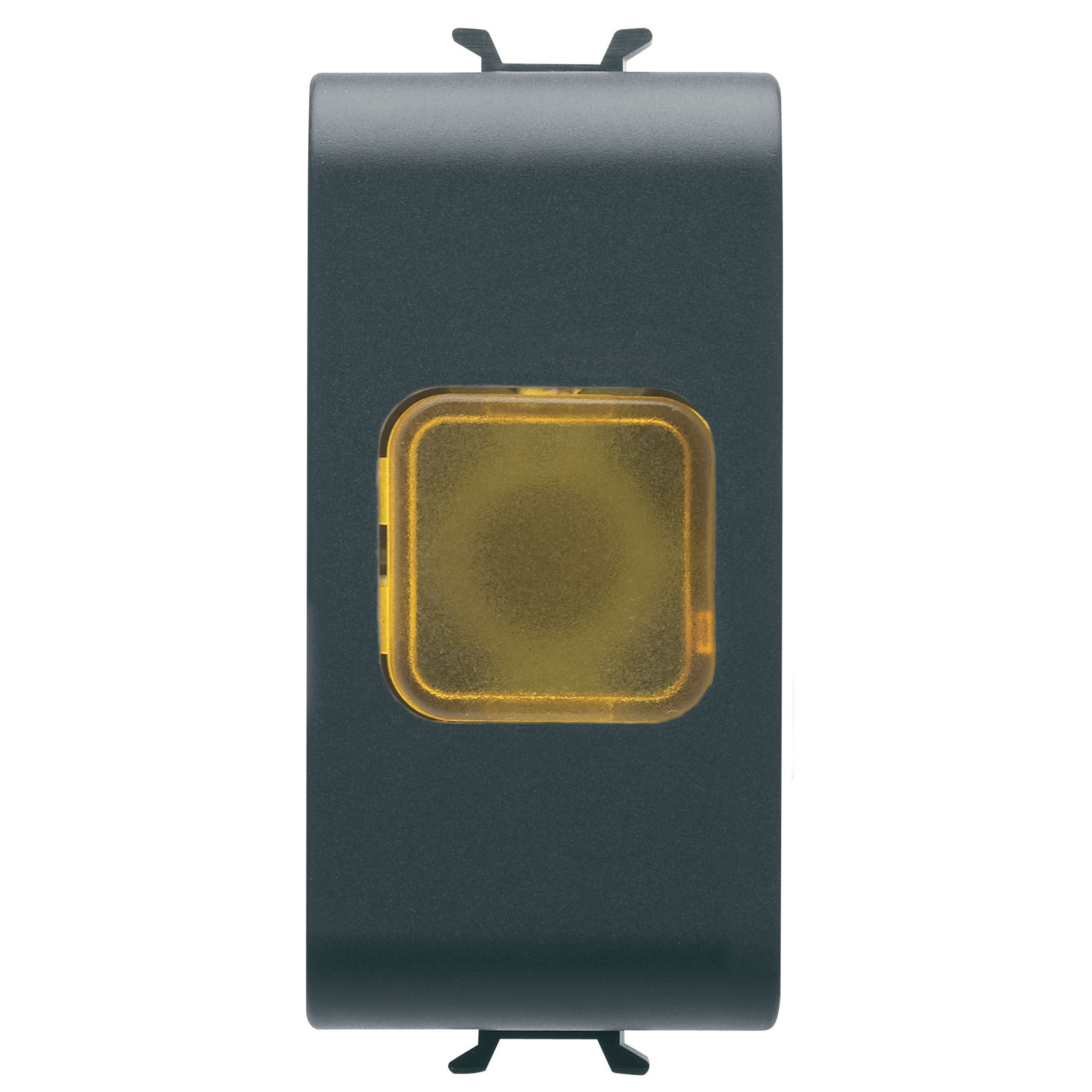 GEWISS - SPIA DI SEGNALAZIONE SINGOLA - AMBRA - 1 MODULO - NERO SATINATO - CHORUSMART