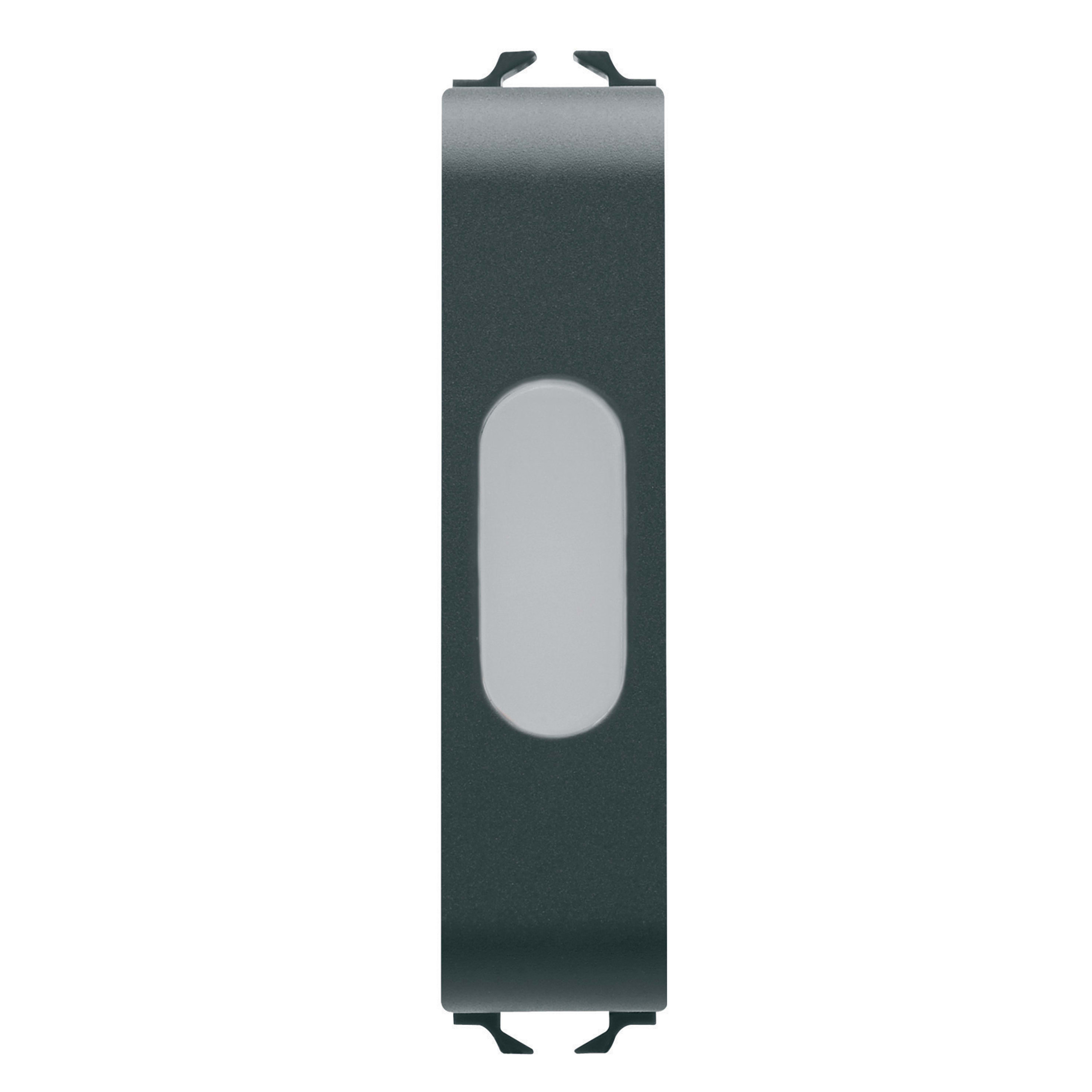GEWISS - SPIA DI SEGNALAZIONE SINGOLA - OPALE - 1/2 MODULO - NERO SATINATO - CHORUSMART