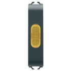 GEWISS - SPIA DI SEGNALAZIONE SINGOLA - AMBRA - 1/2 MODULO - NERO SATINATO - CHORUSMART