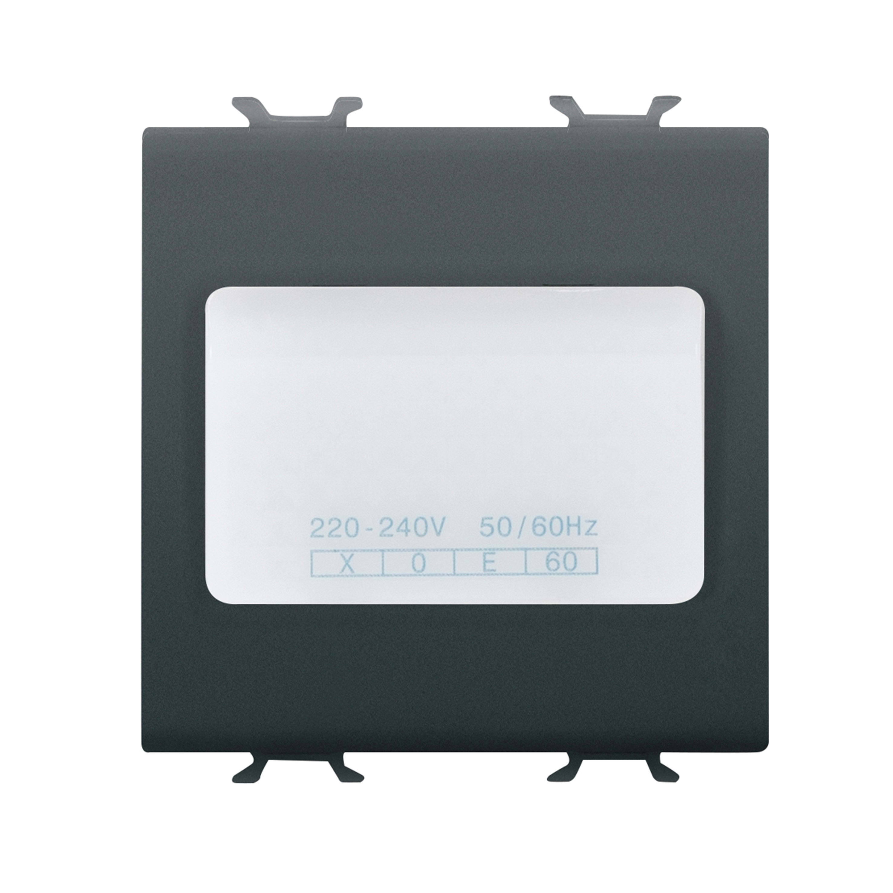 GEWISS - LAMPADA AUTONOMA DI EMERGENZA - 230Vac 50/60Hz 1h - 2 MODULI - NERO SATINATO - CHORUSMART