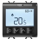 GEWISS - TERMOSTATO CONNESSO CON MISURA UMIDITA' - ZIGBEE - 100-240V ac 50/60 Hz - NA 5A (AC1) 240V ac - 2 MODULI - NERO SATINATO - CHORUSMART