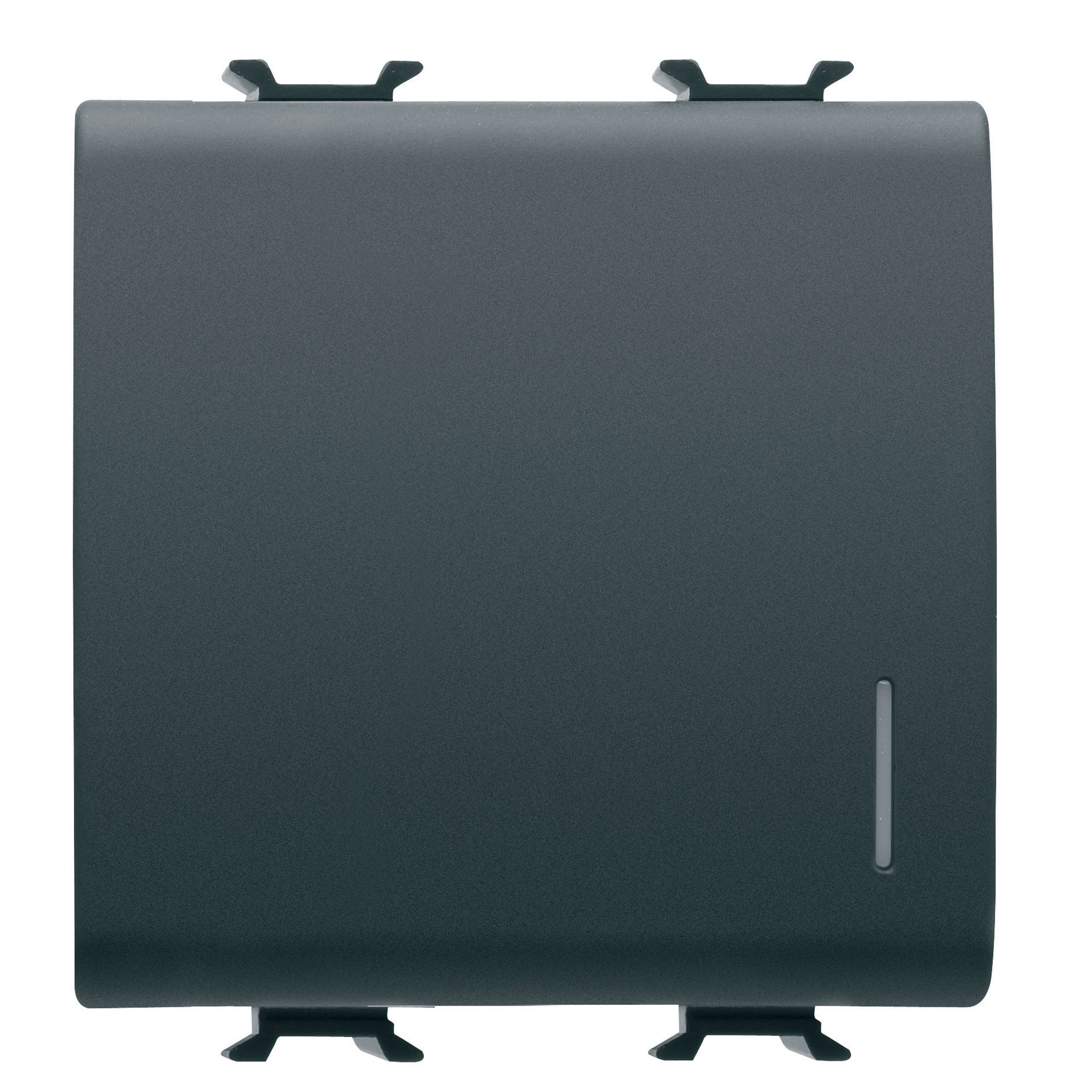 GEWISS - PULSANTE SOFT-CLICK - LUMINOSO - CON DIFFUSORE - PER INTERFACCE CONTATTI BUS - 1P NA PRIVO DI POTEN. - 2 MODULI - NERO SATINATO - CHORUSMART