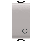 GEWISS - INTERRUTTORE BIPOLARE 250V ac - 16AX - TASTO NEUTRO - SIMBOLO 0/1 - 1 MODULO - NATURAL BEIGE SATINATO - CHORUSMART