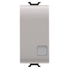 GEWISS - INTERRUTTORE BIPOLARE 250V ac - 16AX ILLUMINABILE - CON LENTE NEUTRA SOSTITUIBILE - 1 MODULO - NATURAL BEIGE SATINATO - CHORUSMART