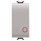 GEWISS - PULSANTE UNIPOLARE 250V ac - NC 16A - TASTO NEUTRO - SIMBOLO 0 ROSSO - 1 MODULO - NATURAL BEIGE SATINATO - CHORUSMART