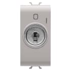GEWISS - PULSANTE BIPOLARE 250V ac - NA 10A - CON CHIAVE - 1 MODULO - NATURAL BEIGE SATINATO - CHORUSMART