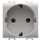 GEWISS - PRESA STANDARD TEDESCO 250V ac - 2P+T 16A - 2 MODULI - NATURAL BEIGE SATINATO - CHORUSMART