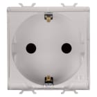 GEWISS - PRESA STANDARD TEDESCO 250V ac - 2P+T 16A - 2 MODULI - CON COPERCHIO - NATURAL BEIGE SATINATO - CHORUSMART