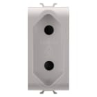 GEWISS - PRESA STANDARD ISRAELIANO - 250 V ac - 2P 10 A - 1 MODULO - NATURAL BEIGE SATINATO - CHORUSMART