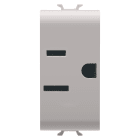 GEWISS - PRESA STANDARD USA 250/125V ac - 2P+T 15A - 1 MODULO - NATURAL BEIGE SATINATO - CHORUSMART