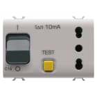 GEWISS - PRESA INTERBLOCCATA - 2P+T 16A - P17-P11 - CON INTERRUTTORE MT DIFFERENZIALE 1P+N 16A - 230V ac - 3 MODULI - NATURAL BEIGE SATINATO - CHORUSMART