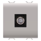 GEWISS - PRESA COASSIALE TV SCHERMATURA CLASSE A - CONNETTORE F FEMMINA - DIRETTA - 2 MODULI - NATURAL BEIGE SATINATO - CHORUSMART