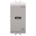 GEWISS - ALIMENTATORE USB - TIPO C - 30W POWER DELIVERY - NATURAL BEIGE SATINATO - 1 MODULO - CHORUSMART