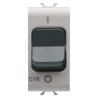 GEWISS - INTERRUTTORE AUTOMATICO MAGNETOTERMICO - CURVA C - 1P+N 16A 230Vac - 1 MODULO - NATURAL BEIGE SATINATO - CHORUSMART