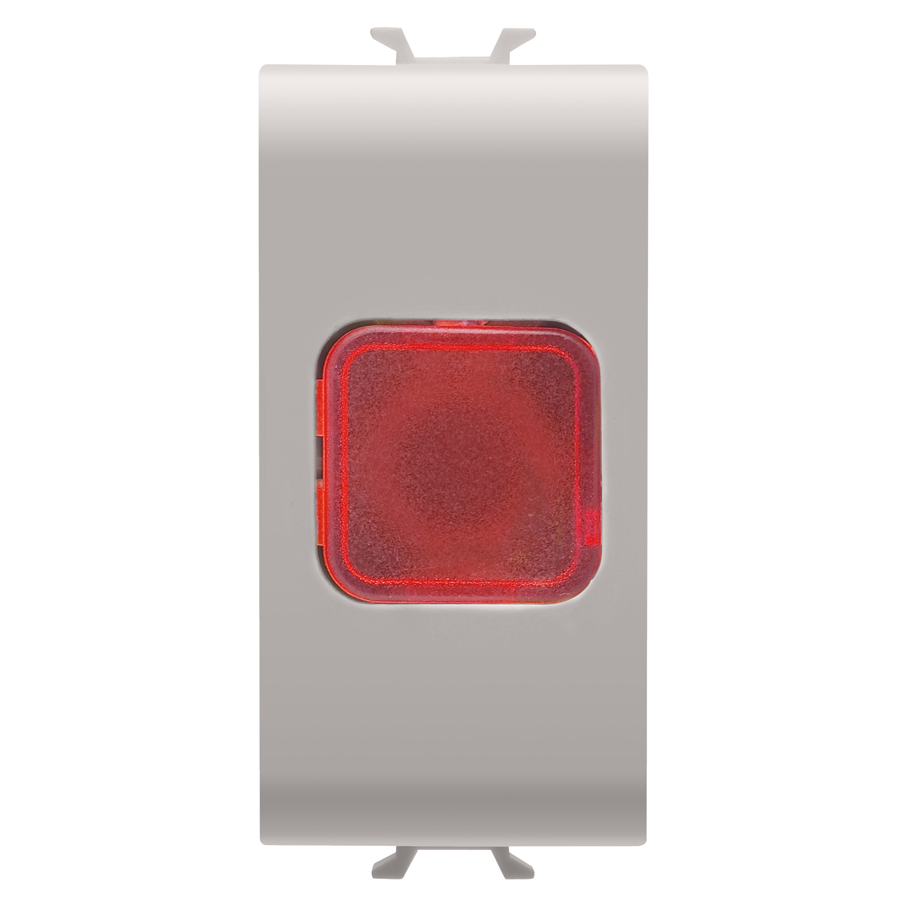 GEWISS - SPIA DI SEGNALAZIONE SINGOLA - ROSSO - 1 MODULO - NATURAL BEIGE SATINATO - CHORUSMART