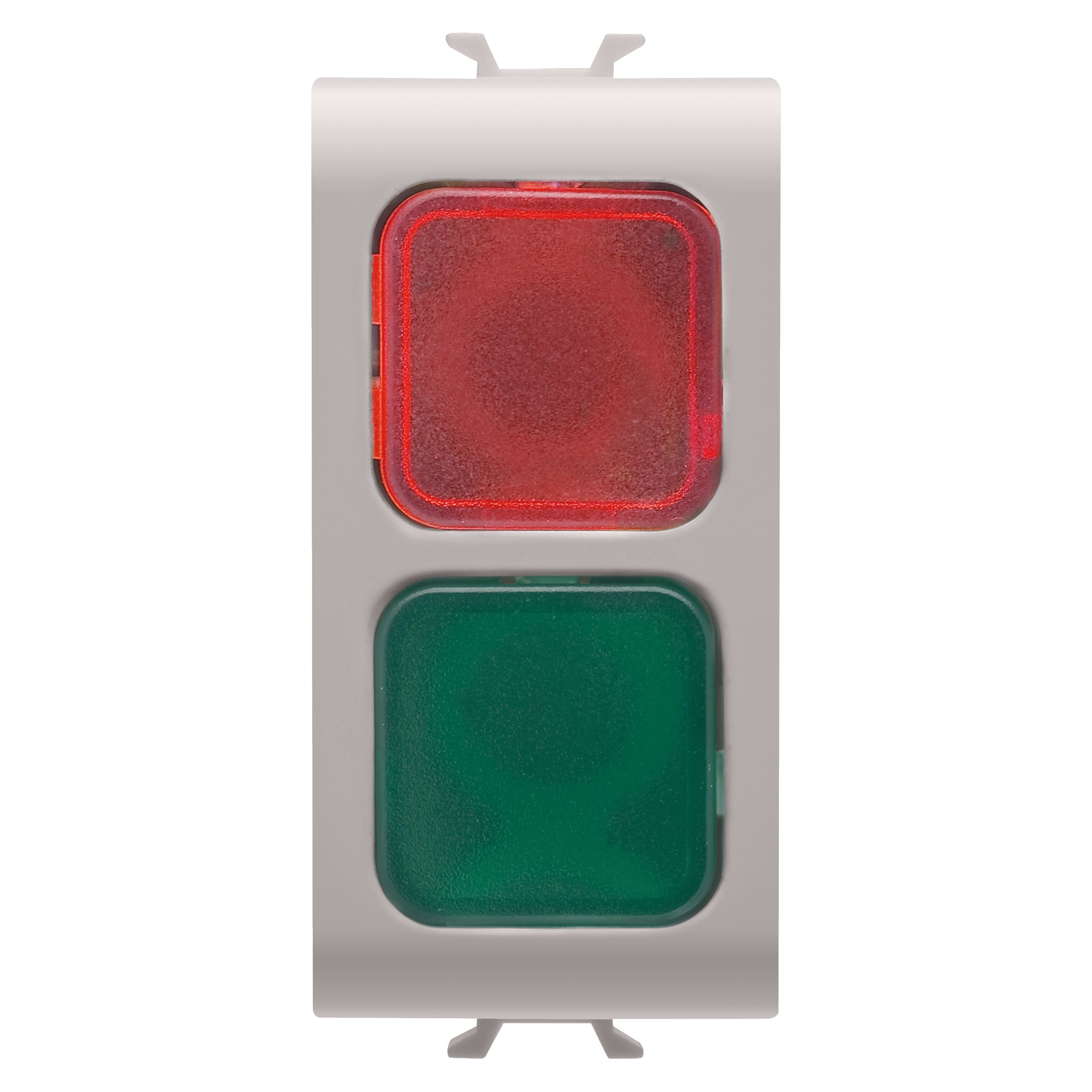 GEWISS - SPIA DI SEGNALAZIONE DOPPIA - ROSSO/VERDE - 1 MODULO - NATURAL BEIGE SATINATO - CHORUSMART