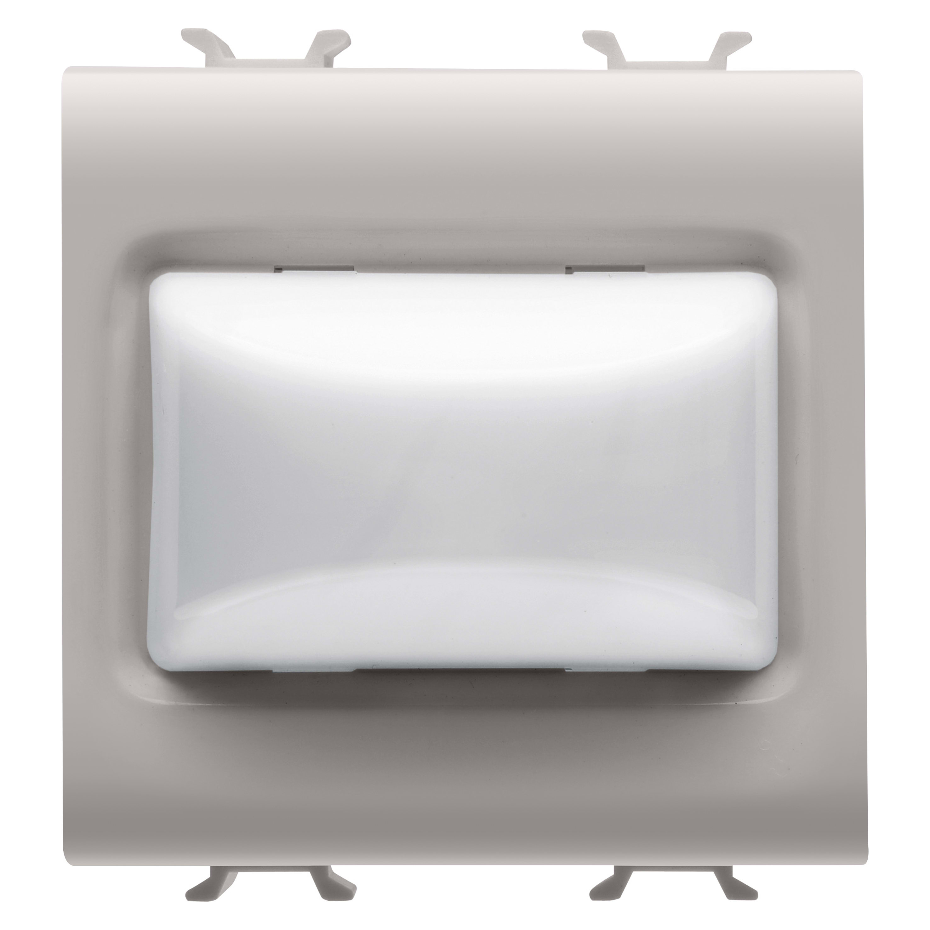 GEWISS - SPIA SPORGENTE - 12V ac/dc / 230V ac 50/60 Hz - OPALE - 2 MODULI - NATURAL BEIGE SATINATO - CHORUSMART