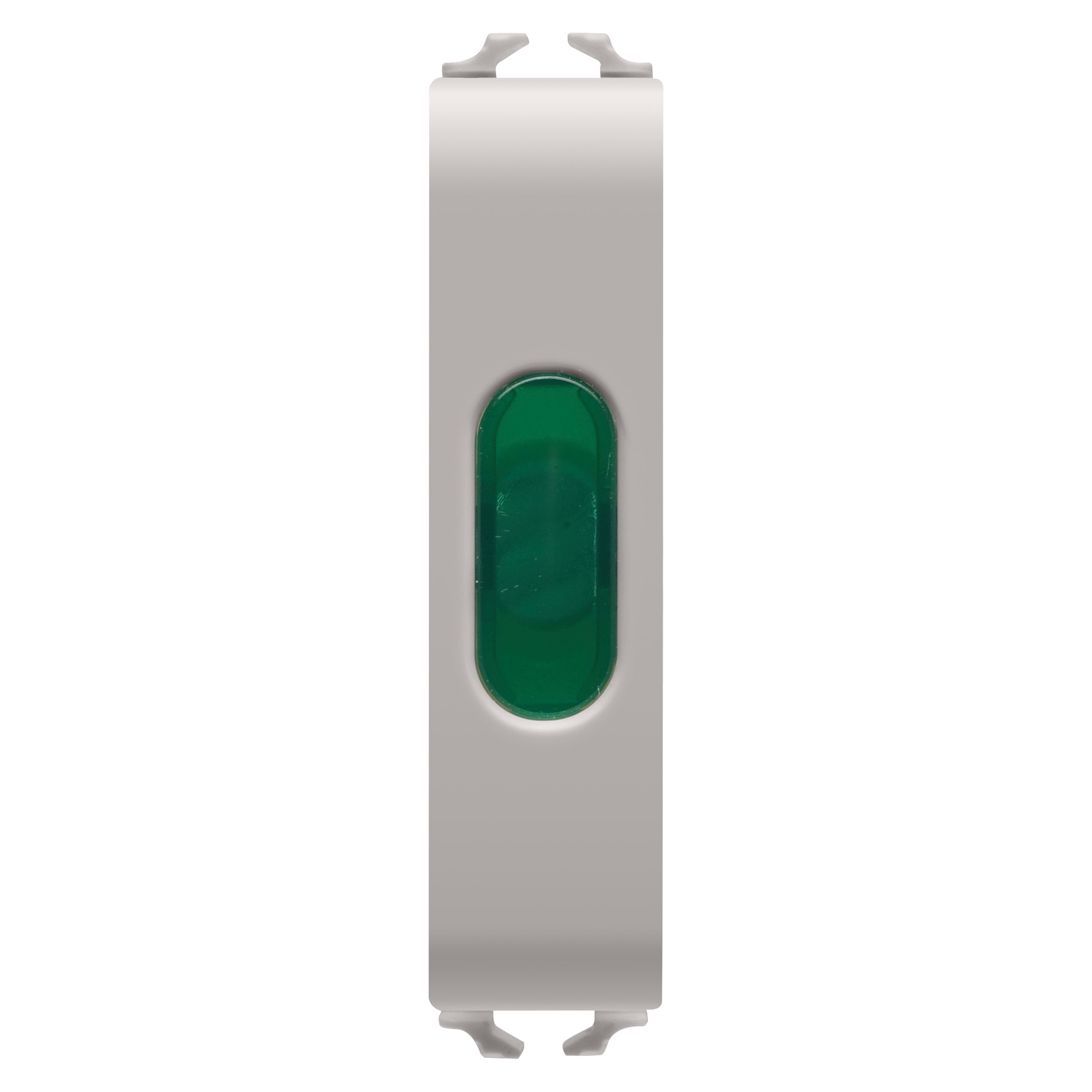 GEWISS - SPIA DI SEGNALAZIONE SINGOLA - VERDE - 1/2 MODULO - NATURAL BEIGE SATINATO - CHORUSMART