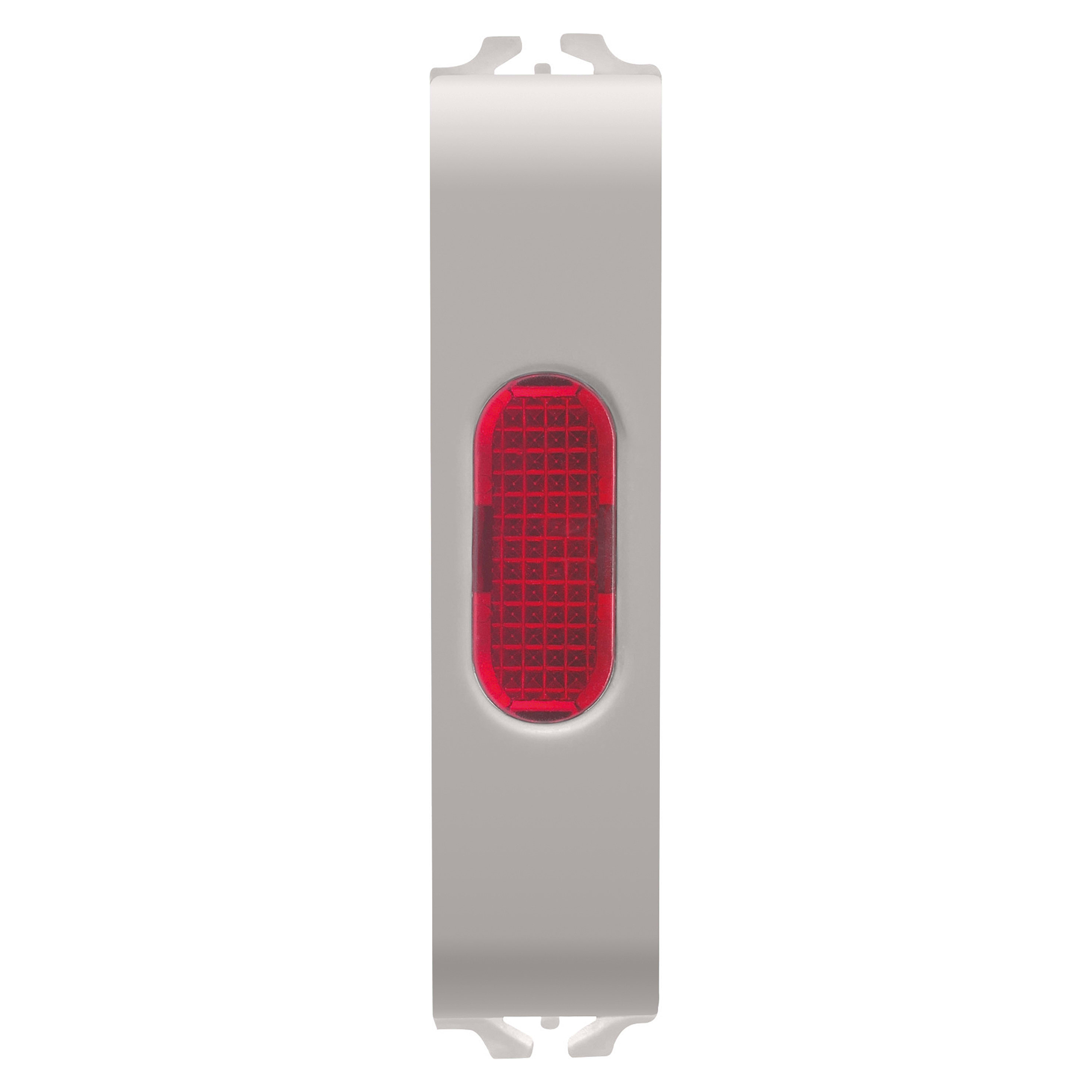 GEWISS - SPIA DI SEGNALAZIONE SINGOLA - ROSSO - 1/2 MODULO - NATURAL BEIGE SATINATO - CHORUSMART
