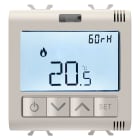 GEWISS - TERMOSTATO CONNESSO CON MISURA UMIDITA' - ZIGBEE - 100-240V ac 50/60 Hz - NA 5A (AC1) 240V ac - 2 MODULI - NATURAL BEIGE SATINATO - CHORUSMART