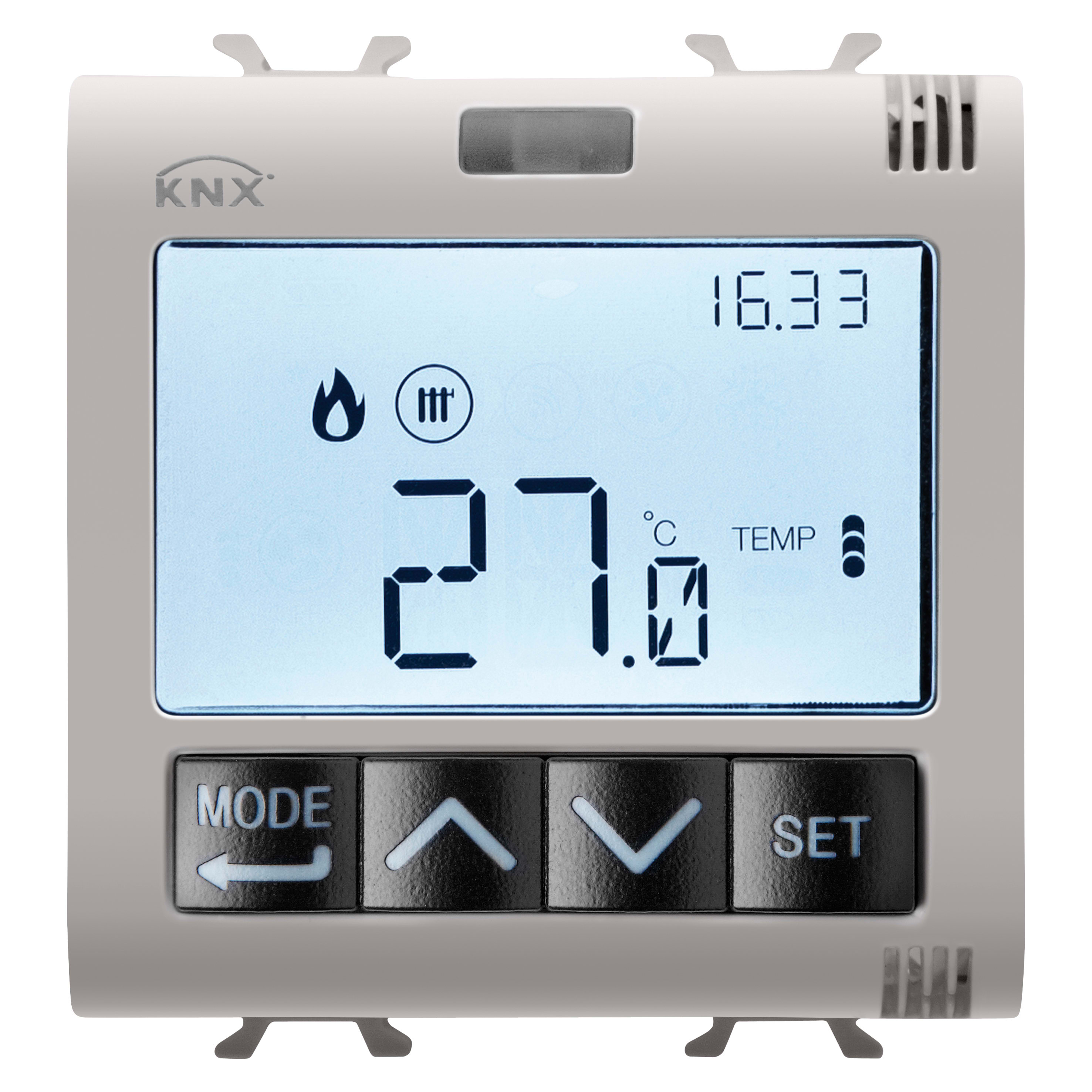 GEWISS - TERMOSTATO CON GESTIONE UMIDITÀ - KNX - 2 MODULI - NATURAL BEIGE - CHORUSMART