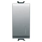 GEWISS - PULSANTE UNIPOLARE 250V ac - NA 16A ILLUMINABILE - CON DIFFUSORE - 1 MODULO - TITANIO - CHORUSMART