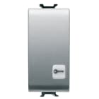 GEWISS - PULSANTE UNIPOLARE 250V ac - NA 16A ILLUMINABILE - CON LENTE NEUTRA SOSTITUIBILE - SIMBOLO CHIAVE - 1 MODULO - TITANIO - CHORUSMART