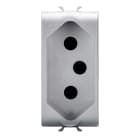 GEWISS - PRESA STANDARD SUDAFRICANO - 250V ac - 2P+T 16A - 1 MODULO - TITANIO - CHORUSMART