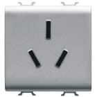 GEWISS - PRESA STDANDAD CINESE - 250 V ac - 2P+T 16 A - 2 MODULI - TITANIO - CHORUSMART