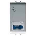 GEWISS - PRESA TELEFONICA STANDARD INGLESE - 6 CONTATTI - MORSETTI A VITE - 1 MODULO - TITANIO - CHORUSMART