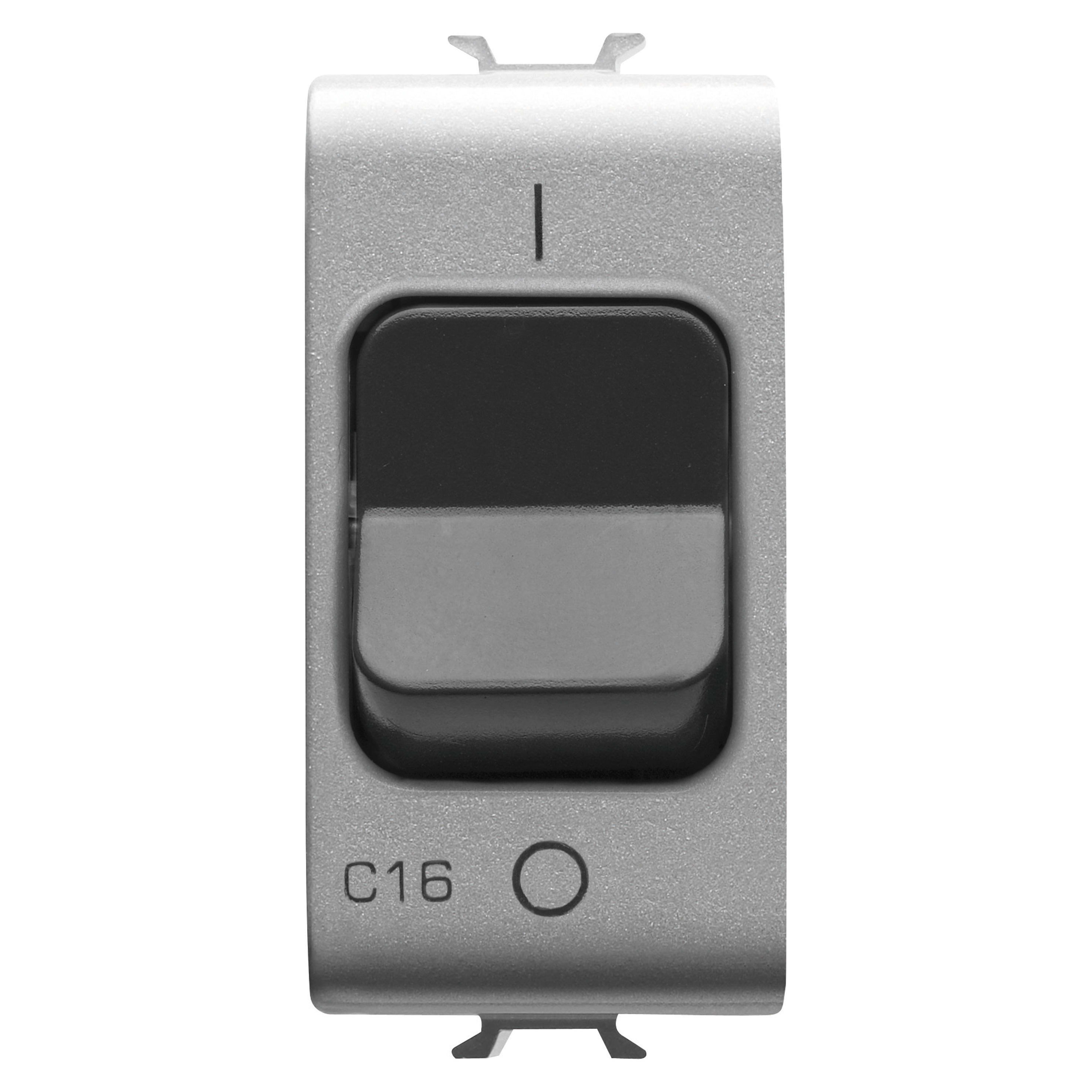 GEWISS - INTERRUTTORE AUTOMATICO MAGNETOTERMICO - CURVA C - 1P+N 16A 230Vac - 1 MODULO - TITANIO - CHORUSMART