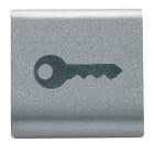 GEWISS - TASTO INTERCAMBIABILE - 22X22mm - CHIAVE - TITANIO - CHORUSMART