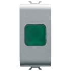 GEWISS - SPIA DI SEGNALAZIONE SINGOLA - VERDE - 1 MODULO - TITANIO - CHORUSMART