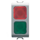 GEWISS - SPIA DI SEGNALAZIONE DOPPIA - ROSSO/VERDE - 1 MODULO - TITANIO - CHORUSMART