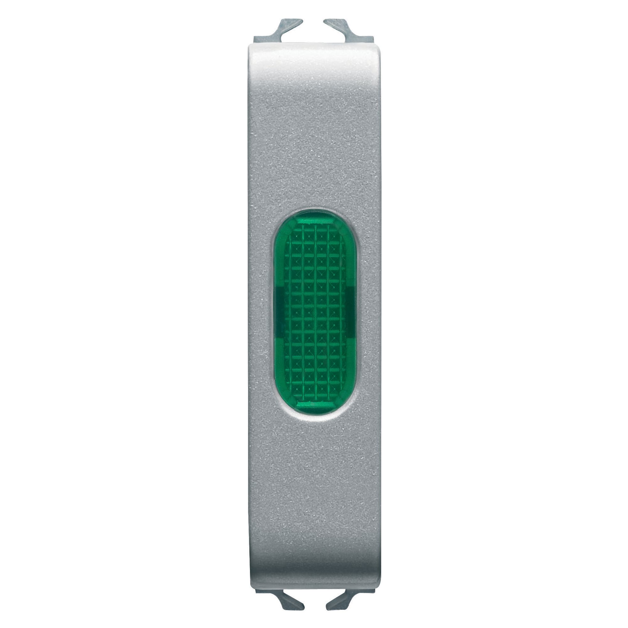 GEWISS - SPIA DI SEGNALAZIONE SINGOLA - VERDE - 1/2 MODULO - TITANIO - CHORUSMART