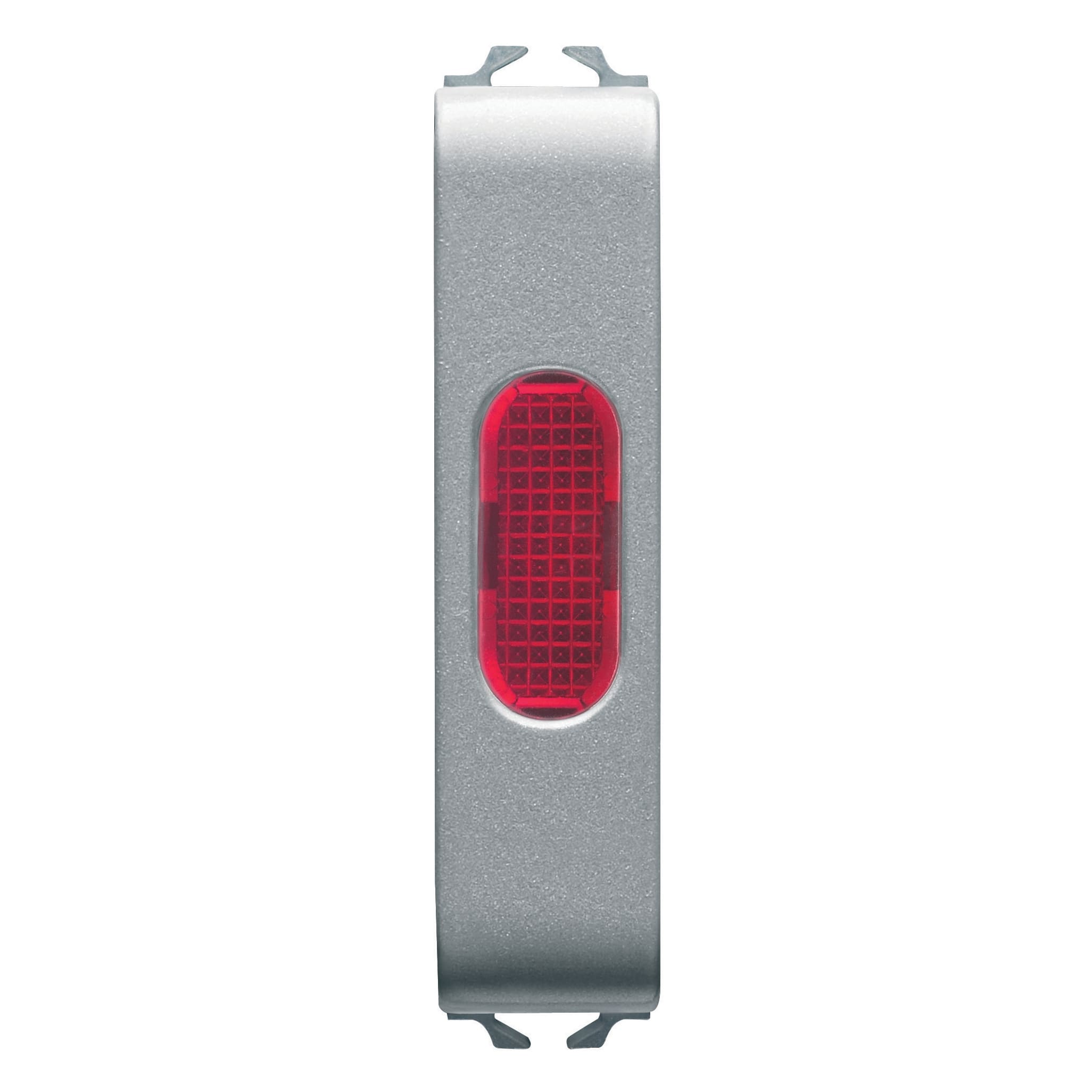 GEWISS - SPIA DI SEGNALAZIONE SINGOLA - ROSSO - 1/2 MODULO - TITANIO - CHORUSMART