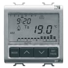 GEWISS - CRONOTERMOSTATO PROGRAMMAZIONE GIORNALIERA/SETTIMANALE - 230V ac 50/60Hz - 2 MODULI - TITANIO - CHORUSMART