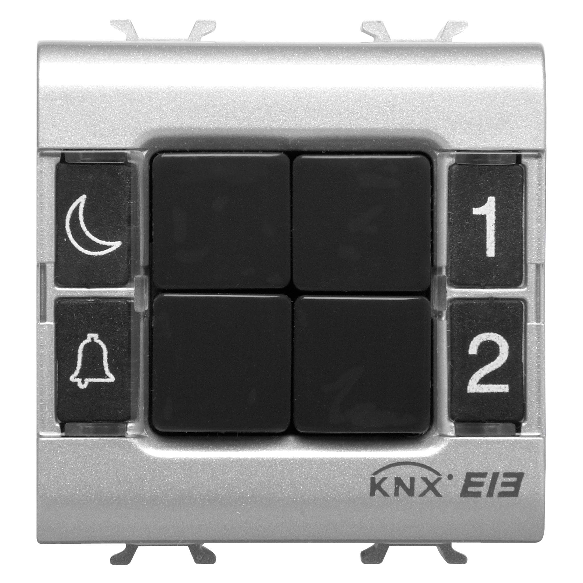 GEWISS - PULSANTIERA - KNX - 4 CANALI - 2 MODULI - TITANIO - CHORUSMART