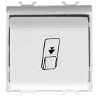 GEWISS - INTERRUTTORE UNIVERSALE A BADGE - UNIPOLARE NA 16AX - ILLUMINABILE - 2 MODULI - BIANCO SATINATO - CHORUSMART