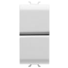 GEWISS - PULSANTE UNIPOLARE 250V ac - NA+NA 16A - DOPPIO - 1 MODULO - BIANCO SATINATO - CHORUSMART
