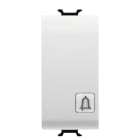 GEWISS - PULSANTE UNIPOLARE 250V ac - NA 16A ILLUMINABILE - CON LENTE NEUTRA SOSTITUIBILE - SIMBOLO CAMPANELLO - 1 MODULO - BIANCO SATINATO - CHORUSMART