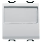 GEWISS - PULSANTE CON TARGA PORTANOME ILLUMINABILE 250V ac - NA 10A - 2 MODULI - BIANCO SATINATO - CHORUSMART