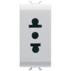 GEWISS - PRESA STANDARD EUROAMERICANO 250/125V ac - 2P+T 15A - 1 MODULO - BIANCO SATINATO - CHORUSMART
